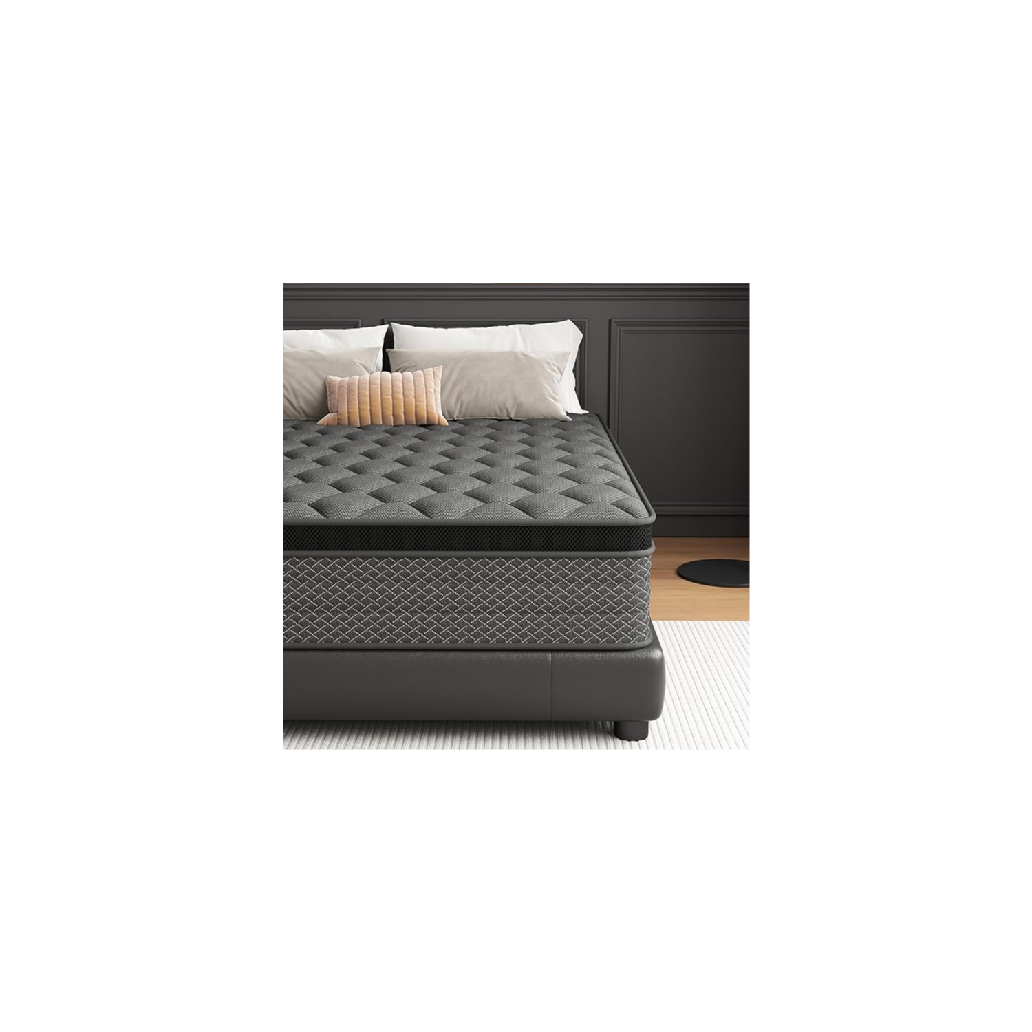 King Mattress 5FT, 10 Inch Foam and Spring Hybrid Mattress in A Box, Medium Plush Feel with Motion Isolating, Fiberglass Free(150x200cm)